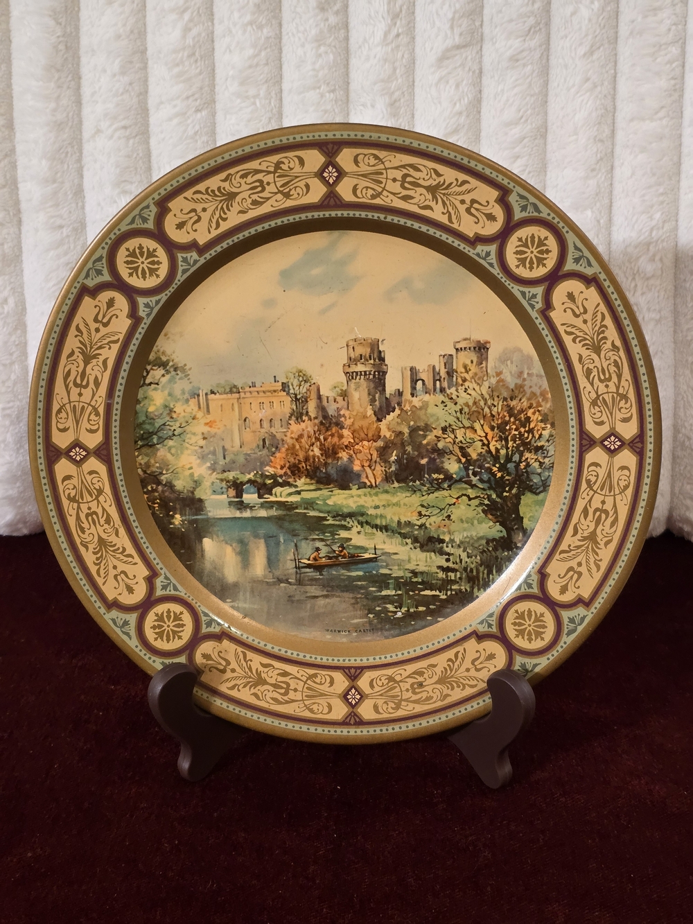 Vintage 1952 Baret Ware Warwick Castle Tin Plate - Made in England - Mid-Century